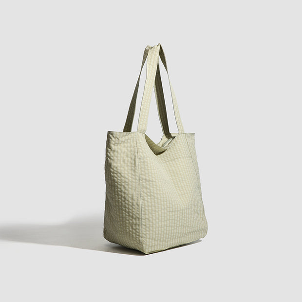 Polyester Striped Seersucker Women's Bag