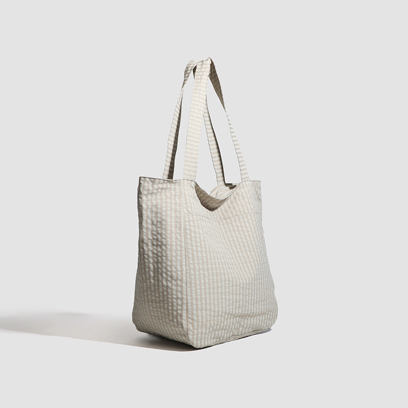 Polyester Striped Seersucker Women's Bag