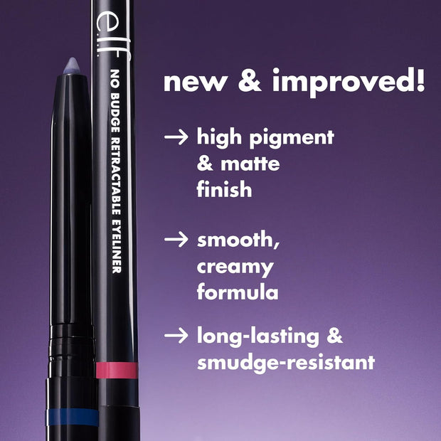 e.l.f. No Budge Retractable Eyeliner, Creamy, Ultra-Pigmented