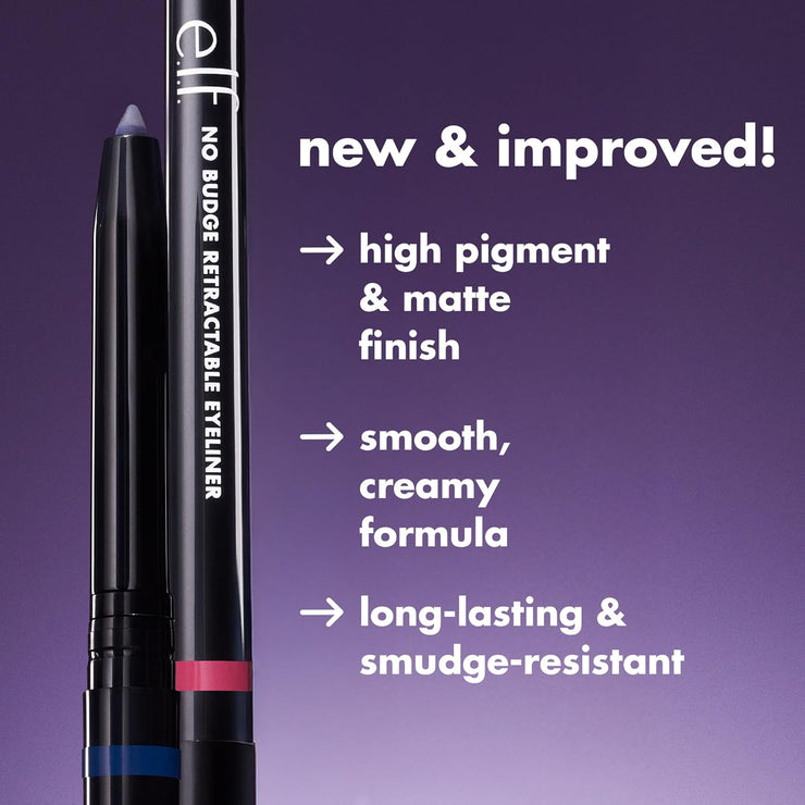 e.l.f. No Budge Retractable Eyeliner, Creamy, Ultra-Pigmented