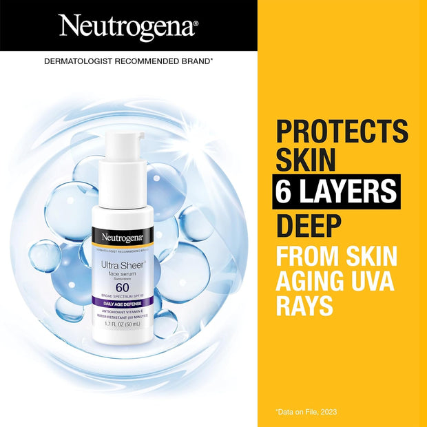 Neutrogena Ultra Sheer Face Sunscreen with Vitamin E & SPF 60