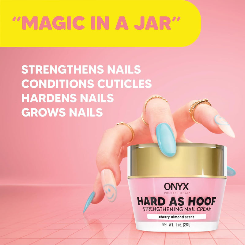 Onyx Professional Hard as Hoof Nail Strengthening Cream, Cherry Almond Scent