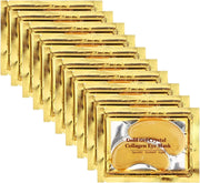 24K Gold Gel Collagen Eye Pads, Crystal Collagen Under Eye Mask for Moisturizing
