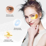 24K Gold Gel Collagen Eye Pads, Crystal Collagen Under Eye Mask for Moisturizing