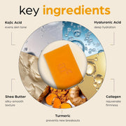 Kojic Acid Brightening Soap + African Exfoliating Net – Fade Dark Spots, Acne Scars & Uneven Skin Tone