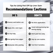 KIMUSE Peel Off Lip Liner Stain, Long Lasting Lip Tint Stain Peel Off, Waterproof, Transfer Proof,