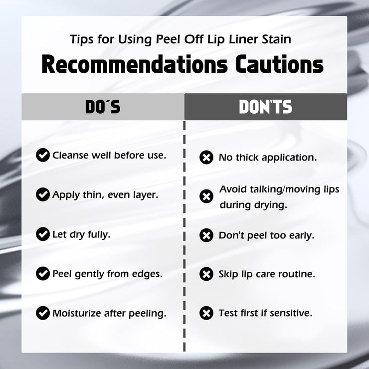 KIMUSE Peel Off Lip Liner Stain, Long Lasting Lip Tint Stain Peel Off, Waterproof, Transfer Proof,