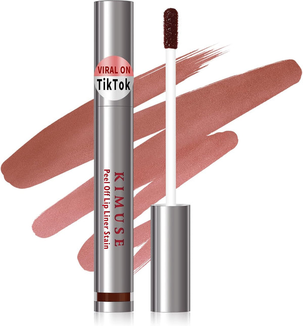 KIMUSE Peel Off Lip Liner Stain, Long Lasting Lip Tint Stain Peel Off, Waterproof, Transfer Proof,