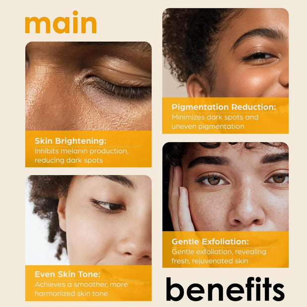 Kojic Acid Brightening Soap + African Exfoliating Net – Fade Dark Spots, Acne Scars & Uneven Skin Tone