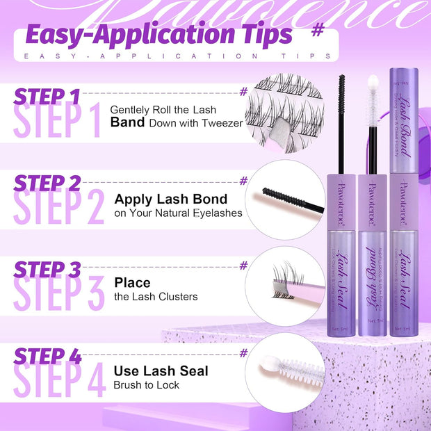 Lash Extension Kit Lash Clusters Multi-types Individual Lashes Natural Bottom