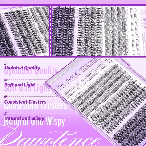 Lash Extension Kit Lash Clusters Multi-types Individual Lashes Natural Bottom