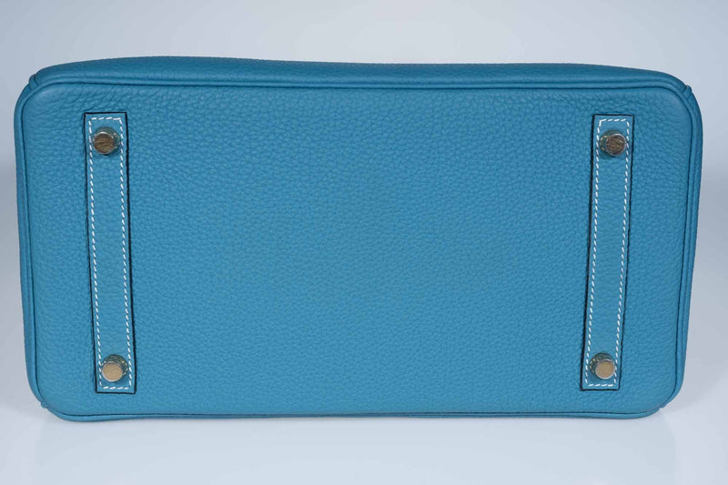 Hermès Birkin 30 Blue Jean Togo Gold Hardware