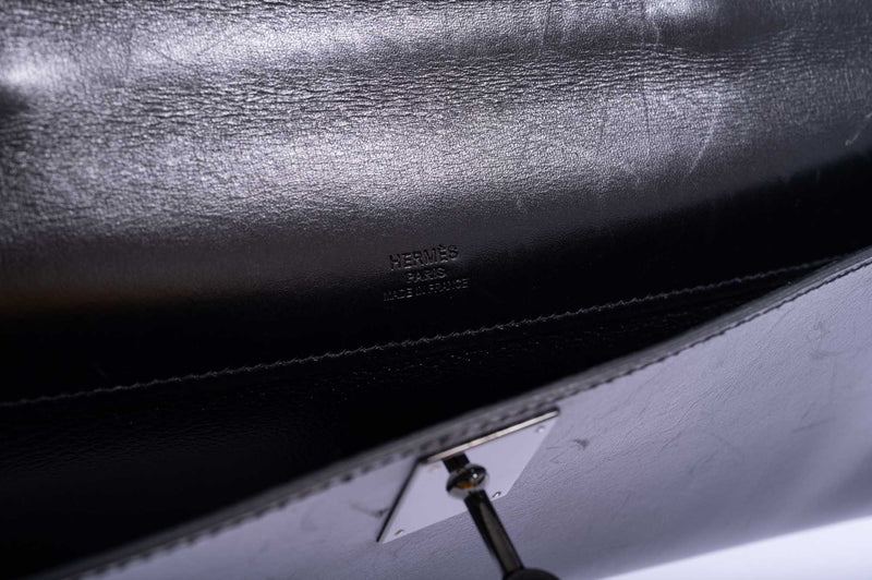 Hermès Kelly Cut So Black Box leather with Black PVD Hardware